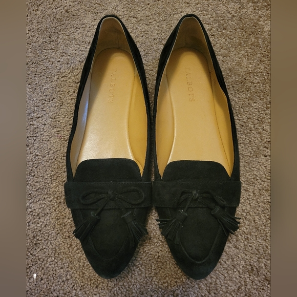 Talbots Francesca Bow Tie Classic black Mul Driving Tartan Flats Size 8.5 EUC - Picture 7 of 7